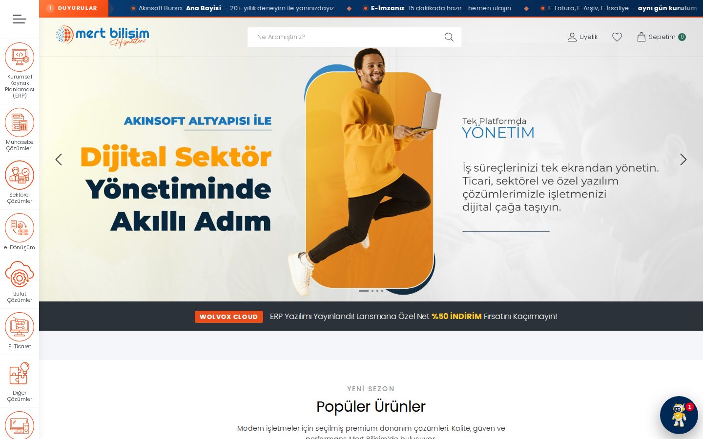 Mert Bilişim Hizmetleri projesinden görünüm